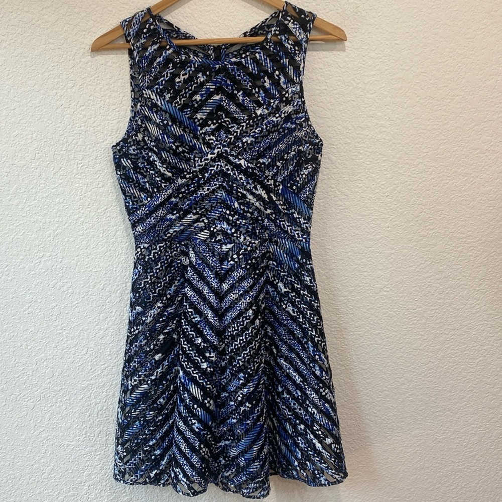 NWT Parker Women's Mirabella in Oceanica Sleeveless Fit & Flare Stripe Dress XS